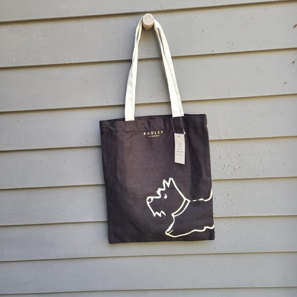 Radley London Scotty Dog Tote Black White NWT! - Picture 7 of 7